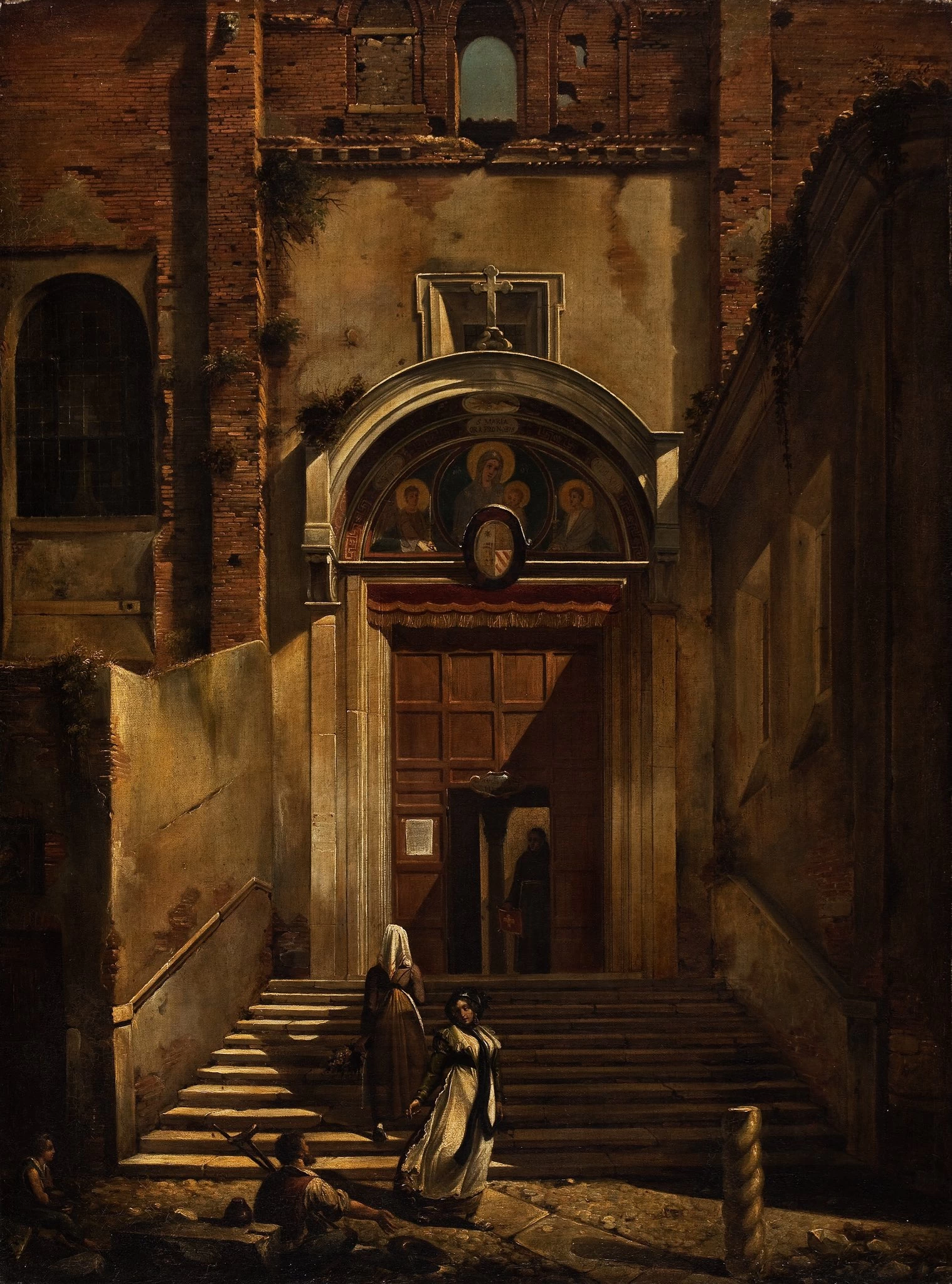 La scalinata della chiesa